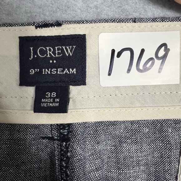 J Crew Linen Shorts Chambray Men SZ 38 Above Knee Chino 9’‘ - Picture 2 of 8